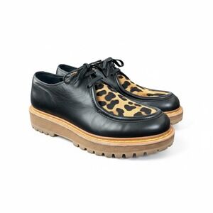 Prada The Original Car Shoe Leopard Lace Up Chunky Oxford - EU38.5/US8.5